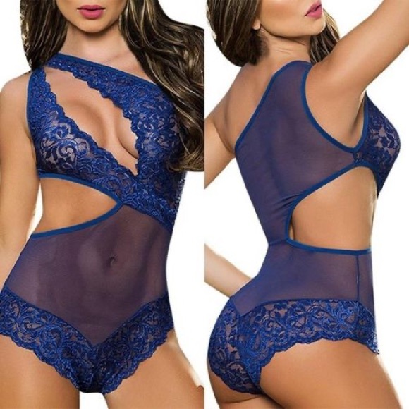 NEW! Sexy one shoulder lace bodysuit ALL SIZES! - Picture 3 of 6